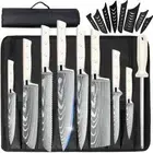 8pcs Kitchen Knife Set Chef Knife Paring Boning Cleaver Slicing With Nylon Bag