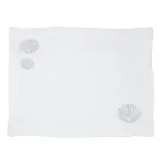 NEW Serenk Sea Urchin White Linen Placemat Silver 38x50cm