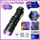 UV Ultra Violet LED Small Flashlight Blacklight Light 365nm Inspection Torch AU