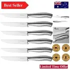 Ergonomic 6-Piece Steak Knives Set - 4.5" Serrated Blades for Effortless Cutting