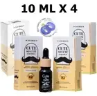 4x Cute So Cute Hair Serum Grow Eyebrow Hair Mustache Beard Eyelashes Herbal Ext