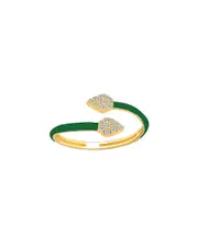 Gabi Rielle 14K Over Silver CZ Wrap Ring