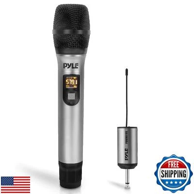 PYLE Portable UHF Wireless Microphone System - Professional Battery Operated