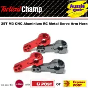 2Pcs 25T M3 CNC Aluminium Metal Servo RC Arm Horn For Futaba Savox Xcore Power