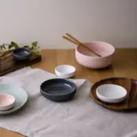 在飛比找松果購物優惠-韓國ERATO韓式條絨矮碗 小菜碟 四色任選 (5.25")