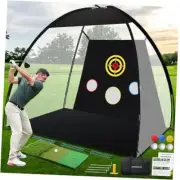 Golf Net, Golf Practice Net and Mat for Backyard Driving, 10x7ft Golf Hitting