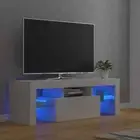 TV HiFi Cabinet Unit Bedroom Furniture with LED Lights Multi Colours 120cm