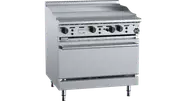 B+S Black Oven with 900mm Grill Plate Natural Gas