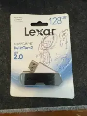 Lexar 128GB USB Flash Drive USB 2.0 TwistTurn2 Jump Drive sealed