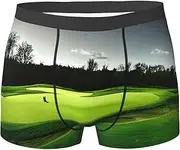 [EdWal] Green Golf Course print Soft Men's Underwear Boxer Briefs Comfortable Underwear Boxer Briefs for Men 1Pack