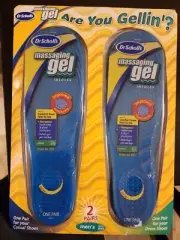 New Dr Scholls 2 Pair Massaging Gel Insoles Superior Comfort Men’s Size 8-13
