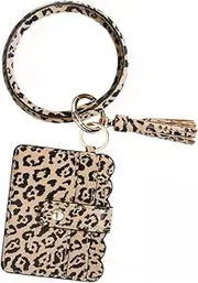 [Holibanna] 1pc Pu Leather Tassel Bracelet Card Holder Cute Bags Bag for Work Travelling Bag Fringed Bracelet Key Chain Bag Purse Zipper Pouch Fringed Bracelet Decor Pouch Leather Bag Alloy