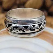 NEW Sterling Silver Spinner Meditation Ring Handmade Artisan Stress Relief