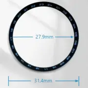 31.4mm*27.9mm*2.35mm Black Metal Chapter Ring Watch Repair Part