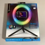 Bluestone Color Ring Media Kit LEDRGB 9 Colors 8"Ring Light Phone