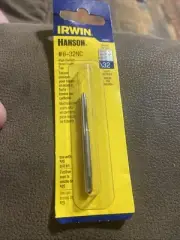 IRWIN Hanson #8-32NC High Carbon Steel Taper Tap 32 TPI for #29 Drill Bit.