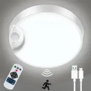 Battery Ceiling Light Motion Sensor Rechargeable Wireless Shower Light with Remo