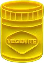 The Cookie Cutter Hub 10cm Aussie Vegemite Cookie Cutter and Matching Embosser for Cookies Biscuits Clay Baking Decoration