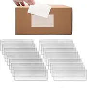 Self-Adhesive Label, Adhesive Label Holder Shelf Tag, Index Card Plastic Drawers File Cabinet Storage Bins Label Holder for Bookshelf Mailbox Business Kitchen 1.2 x 4.4 inches - 30Pcs