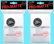 200 ULTRA PRO WHITE PRO-MATTE STANDARD SIZE DECK PROTECTORS Card Sleeves MTG
