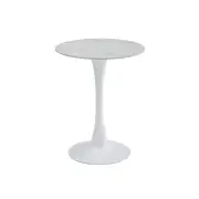Raimon Furniture Mignon Modern Small Round Look Ceramic Kitchen Dining Table 60cm Snow White