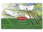 Derwent Academy Watercolor Pencils In Metal Tin Set Of 36 Watercolour Pencils