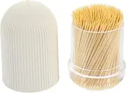 minkissy 1 Set Double Headed Toothpick Kit with Convenient Picks for Home Restaurant Travel Light Yellow