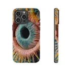String Eye Teal Pink Eyeball Art - Phone Cover Case for iPhone | Galaxy | Pixel