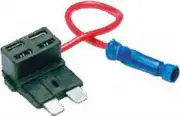 (1) 16 GAUGE ATC ATO BLADE ADD A FUSE TAP CIRCUIT BLOCK PANEL PLUG HOLDER WIRE