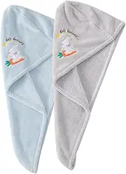ASAKKURA Microfiber Bath Towel Set Fast Drying Head Cap for Women Comfortable Material