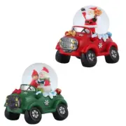 Christmas Colorful LED Light Snow Car Santa Snowman Luminous Ball