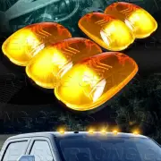 5 X CAB ROOF TOP TRUCK AMBER LENS AMBER LED STROBE MARKER LIGHT RUNNING WARNING