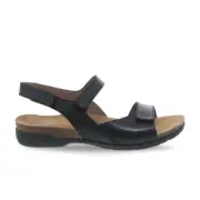 Dansko Women's Ronda Sandal Size 37 - Black Waxy Burnished NWB