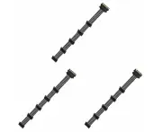 3x Cruxtec SATA Power Splitter Cable 15pin Male to 5x Female 90Deg 40cm Black
