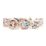 [Metallic Dice Games] MDG Resin Polyhedral Dice Set 16mm (Rainbow Foil)
