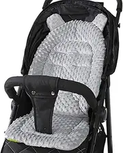 Stroller Insert, Double-Sided Baby Stroller Cushion 40x80cm, Breathable Cotton Pad for Pushchair and Car Seat, All-Season Baby Mat Comfort, Blue, Pink, Grey