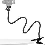 72cm/28in Webcam Stand ible Desk Mount Bracket with 1/4 Inch Screw 1kg Load for Web Camera C930e/C930/C920/C922x/C922/C925e/C615 for Phone Small Video Light