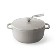 Vermicular Cast Enamel Pot 18cm Matte Linen Beige Waterless Cooking Waterless Ba