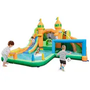 Costway Inflatable Bounce House Bouncy Castle Bouncer w/Splash Pools/Slide Jumping Playing NO Blower