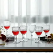 Clear Wine Beverage Glasses Goblet,10.6oz, set of 6.