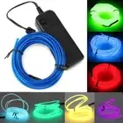 1M-5M Neon LED Light Glow EL Wire String Strip DIY Rope Tube Car Party Bar Decor