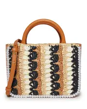 Lele Sadoughi Maya Raffia Mini Tote