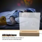 LED Wood Display Base-Rectangle Crystal USB Lighted Stand for Resin Art