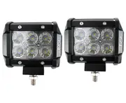 Elinz 2x 18W 4 inch CREE LED Work Light Bar Driving Flood Lamp 4WD Offroad Truck UTE