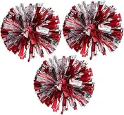 [NAMOARLY] Pom Poms Cheerleading Sports Meeting Prop Team Spirit Cheering Accessories Cheerleader Pompoms Prop Hand Dance Pom Poms Cheer Pom Poms Cheering Props Plastic Red