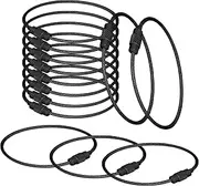 [Ucnemous] 20 Pack Stainless Steel Key Rings Large Key Ring 6 Inch Wire Keychain Cable Keyring Hoop for Luggage Tag Loops, Key Chains