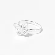 Claire's Silver Butterfly Fidget Ring - Size 7 (G131424-1 LOC. I-B)