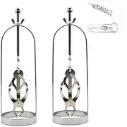 QRTBHOP SM Breast Nipple Clamps 1 Pair Metal Nipple Labia Clips Nipple Clamps Long Version Adjustable Clamps Bondage SM Toys for Women