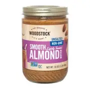 Woodstock Unsalted Non-GMO Smooth Lightly Toasted Almond Butter - Case of 12 ...