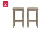 Set of 2 Brosa Clovis Counter Stools (French Beige, 65cm)